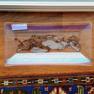 Gallery Nude Hand Crafted Fused Art Glass Platter